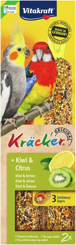 Vitakraft Kräcker® Kiwi/Citrus Großsittiche 2 Stück Günstig